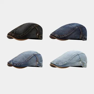 2025 Spring Washed Denim Hat for Men Women British Vintage Cap