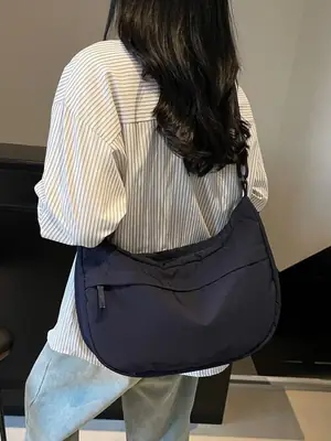 Women's Large Capacity Navy Blue Shoulder Crossbody Bag