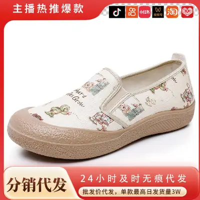 Women's Floral Slip-On Canvas Shoes Spring 2025