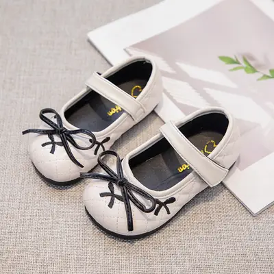 Women's Bow Princess Baby Shoes Small Leather