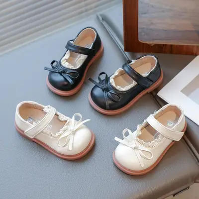 Baby's Soft-soled Lolita Princess Shoes Baby Girl's One-year-old Spring Shoes Girl's Small Leather Shoes Square Mouth Western-style Single-layer Shoes