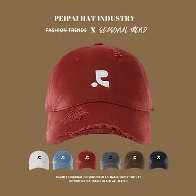 Korean Style Baseball Cap Women Red Small