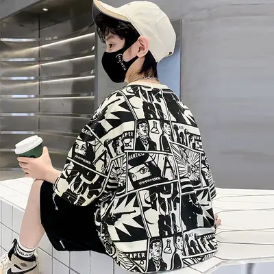 Cotton Printed T-Shirt for Boys Summer Wear
