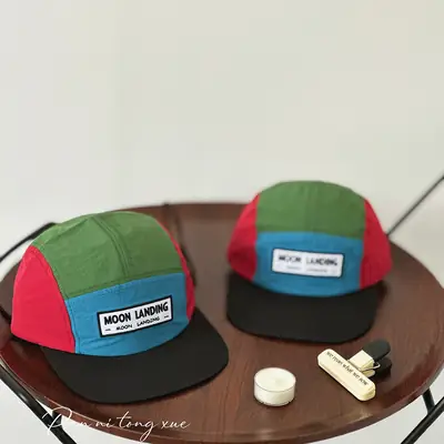 Moon Landing Cap Green Red Blue Baseball Sunshade