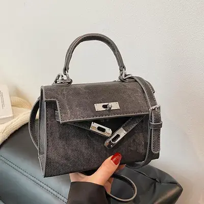 Grey Denim Kelly Bag Women 2025 New