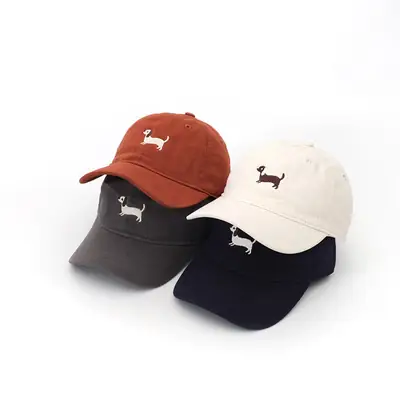 Kids Korean Cap Adjustable Baby Cap White Blue Brown