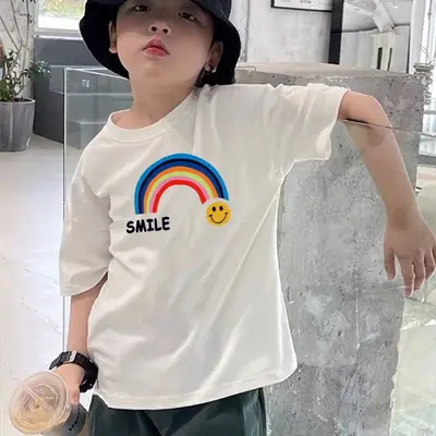 Boys & Girls Matching T-Shirt Summer Set White Cotton 2025