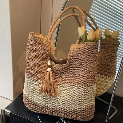 Nobari Jacquard Shoulder Bag 2025 Spring Large Capacity