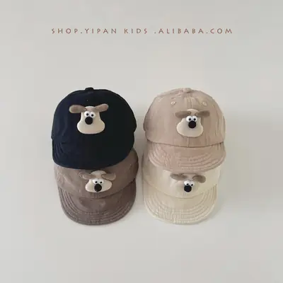 Cute Cartoon Baby Caps Brown Beige Spring Autumn