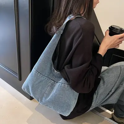Denim Crossbody Bag Women Large Capacity 2025