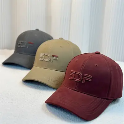 3D F Embroidered Baseball Cap Couple's Face Sunscreen