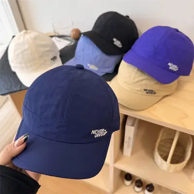 Japanese Style Unisex Brim Cap Blue White Quick Dry Sunshade