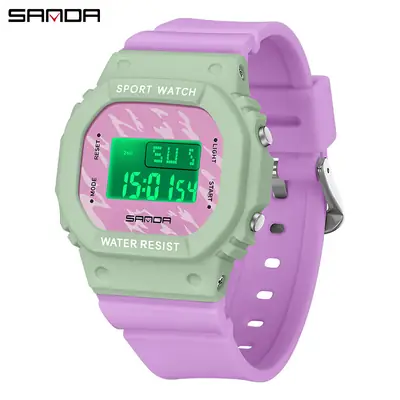 Sanda Digital Watch Waterproof Luminous Student Watch