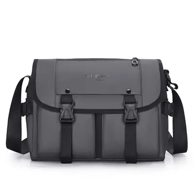 Men's Olive Green Shoulder Bag with 5 Pockets