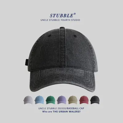 Women Pure Color Light Baseball Caps Washable Cotton