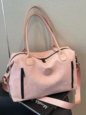Pink Crossbody Tote Bag for Women Large Capacity Travel