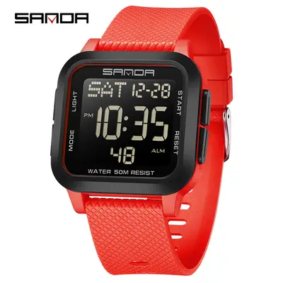 Sanda Blue Digital Watch 80M Water Resistant