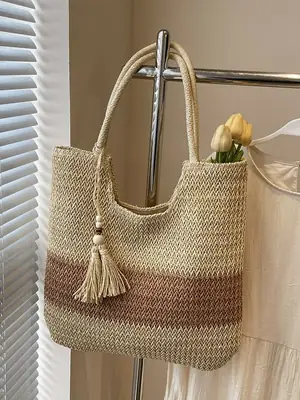 Straw Tote Bag Women Large Capacity 2026 New Spring