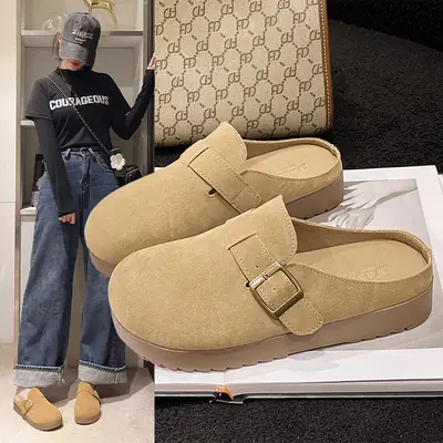 Vintage Baotou Slippers Women's 2024 Autumn Comfortable Non-slip