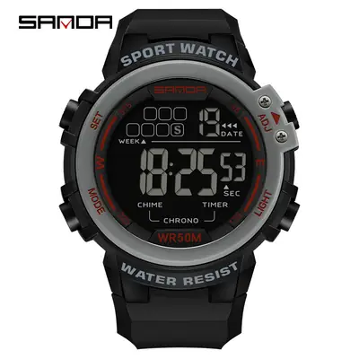 Men's Green Digital Water Resistant Sport Watch