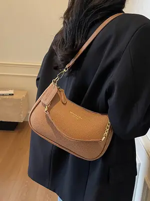 Women's Retro Underarm Crossbody Bag Brown 2025