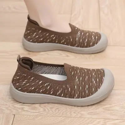 Women's Black Sparkle Slip-On Casual Shoes
