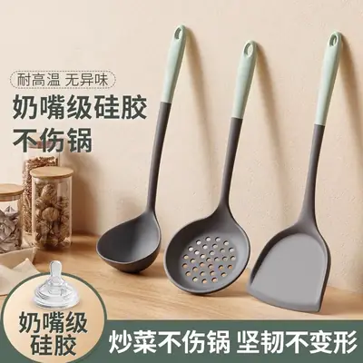 spatula silicone shovel cooking kitchen supplies suit food grade non-stick pan high temperature resistant silicone cooking shovel spoon