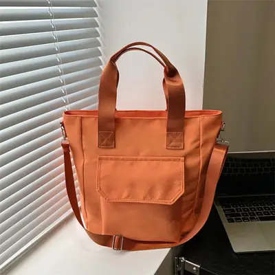 Orange Lightweight Commuter Shoulder Bag for Women