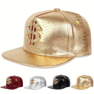 Gold Croc Embroidered Baseball Cap for Men Women