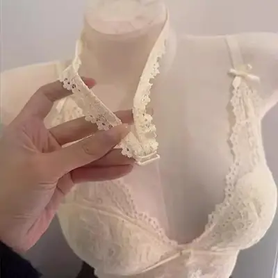 Lace Hanging Neck Sling Women's Inner Bra