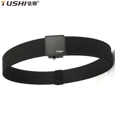 Men's Black Dual-Purpose Belt with Automatic Buckle