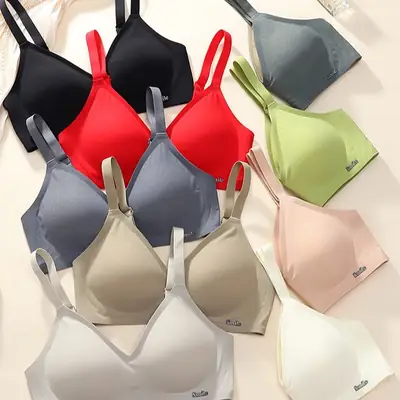 Wire-Free Jelly Soft Bra for Women, Adjustable Side Cinch, Breast-Covering, Ultra-Thin