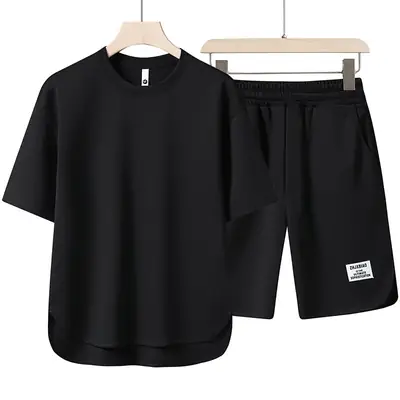 2026 Boys Short Sleeve T-Shirt Set Black