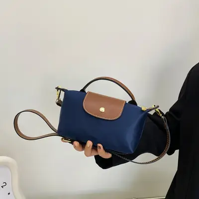 Blue Mini Shoulder Crossbody Bag with Mobile Phone Holder