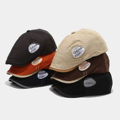 Men's Black British Retro Cap with Cup Logo