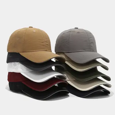 Men's Beige Mesh Back Cap Summer Wear
