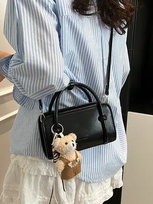 Women's Black Shoulder Crossbody Bag Spring Summer 2025