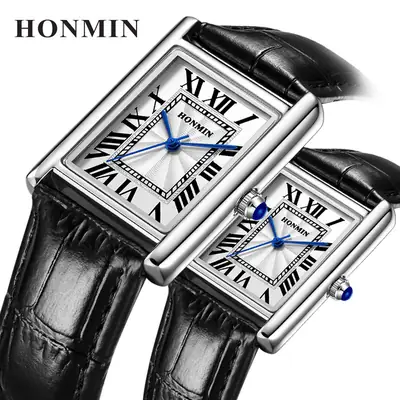 Couple Watch Belt Men's and Women's Watch Simple Square Student Watch Waterproof Quartz Watch Fashion Watch