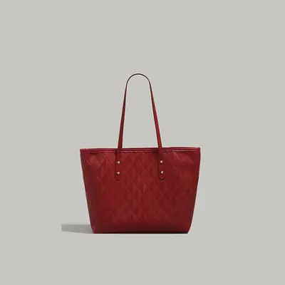 Red Textured Women's Shoulder Bag 2026