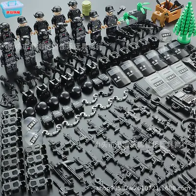 Compatible with Lego Delta Action Military Fans Little Man Special Forces Police Armed Forces Building Blocks Children's Assembled