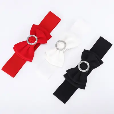 Women's Black Bow Elastic Waistband Windbreaker
