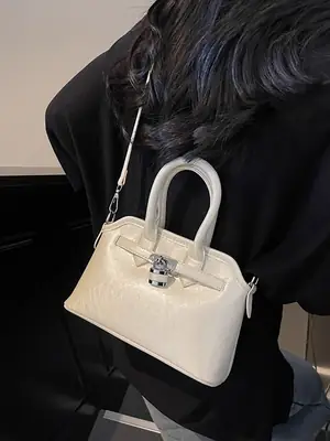 White Crossbody Shoulder Bag for Women Spring Summer 2025