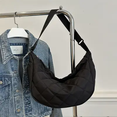 White Quilted Crossbody Bag for Women