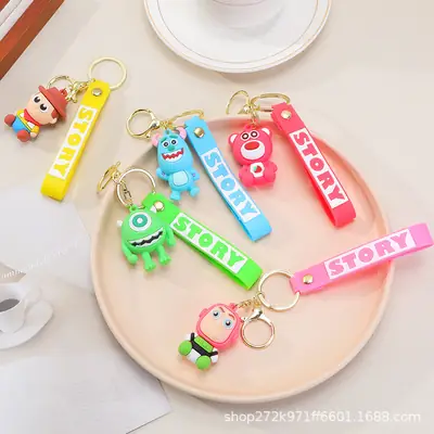 Toy Story Keychain Buzz Lightyear Woody Three-Eyed Alien Small Pendant Bag Decoration Ornament Car Key