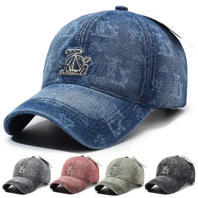 Denim Baseball Cap Sports Sun Protection All Colors