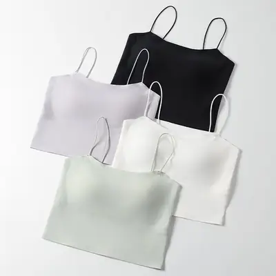 Women's Ice Silk Backless Bra Set Small