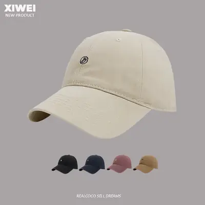 Men Tan Embroidered Baseball Cap 4 Seasons