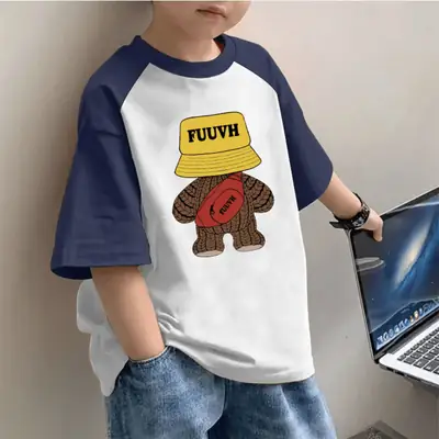 100% Cotton Boys T-Shirt FUUVH Bear Design