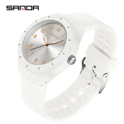 Sanda Student Quartz Watch Black Blue Dial All Match