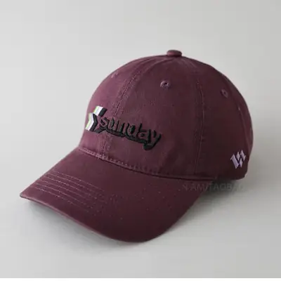 Maroon Vintage Letter Embroidered Baseball Cap Unisex